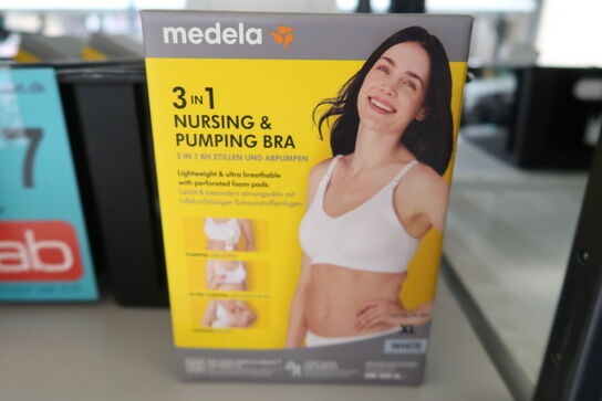 3 stk. Medela 3-In-1 Nursing And Pumping Bra White - Str. XL