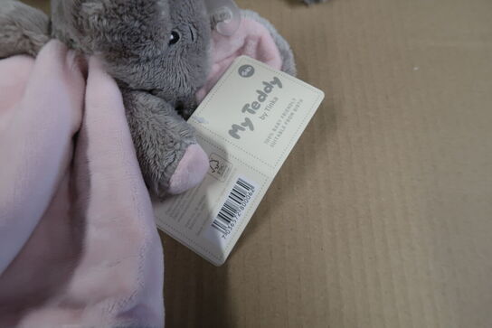3 stk. My Teddy Bamse Elefant + Nusseklud