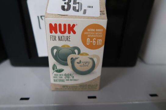 60 pk. Bæredygtige NUK For Nature Sutter i 2 Pak 