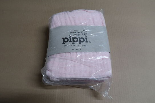 5 pk. Stofbleer i organic muslin fra Pippi - Shrinking Violet (4-pak)