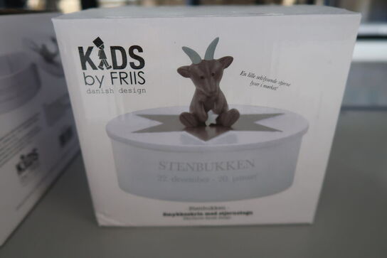 2 stk. Kids by Friis smykkeskrin, stenbukken