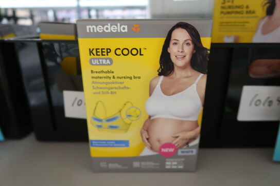 4 stk. Medela Keep cool ultra-BH hvid  - Str. S