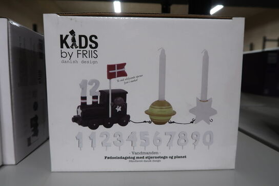 2 pk. Kids by Friis fødselsdagstog med planet og stjerne, vandmanden