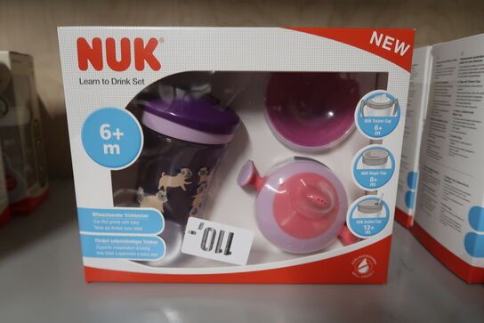 3 pk. NUK Spisesæt Lær-at-drikke 6+ mdr. 