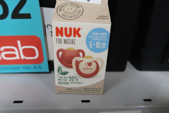 60 pk. Bæredygtige NUK For Nature Sutter i 2 Pak 