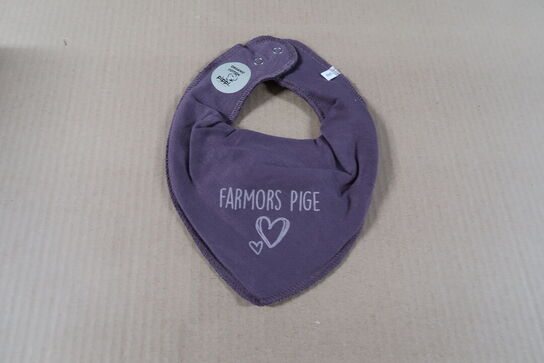 8 stk. Bandana bib m. farmor+farfar