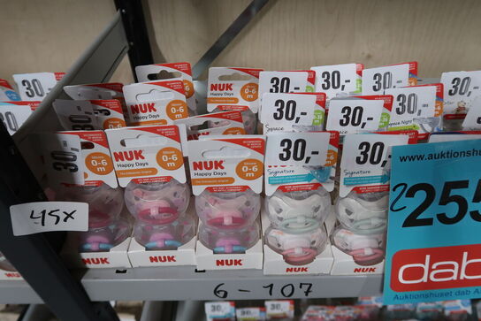 45 pk. ass. Nuk Sutter - 2Pak 