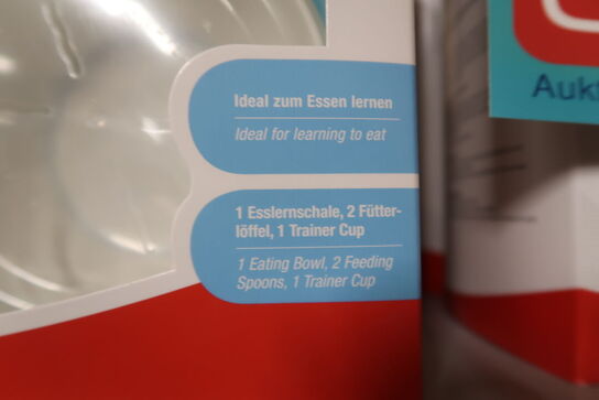 3 pk. NUK Spisesæt Lær-at-spise Blå/turkis 6+ mdr. 