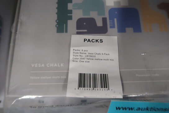 4 pk. Liewood Vesa Kridtsæt 9-pak Yellow Mellow Multi Mix
