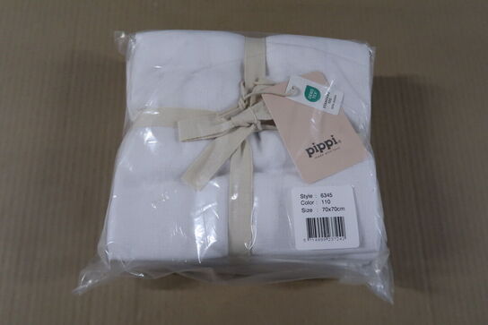 3 pk. Stofbleer fra Pippi - White (8-pak) 70x70 cm 