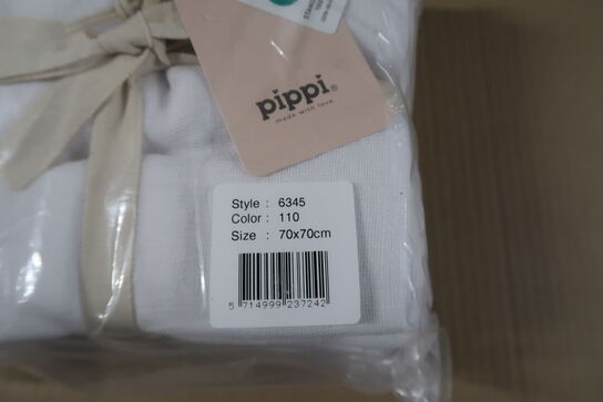 3 pk. Stofbleer fra Pippi - White (8-pak) 70x70 cm 