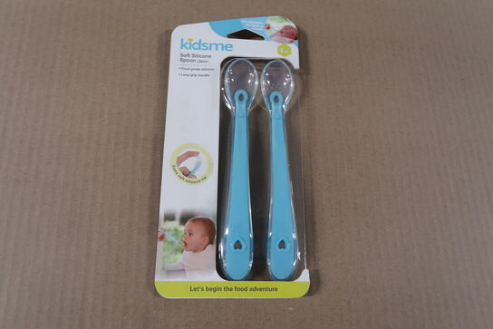 11 pk. Kidsme silikone ske 2-pak, aquamarine