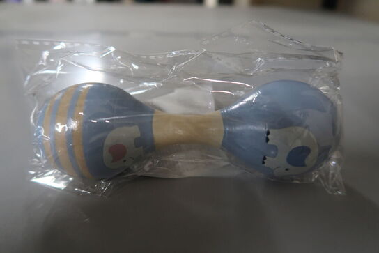 11 stk. Magni | Double maracas with elephant, Noahs Ark, blue