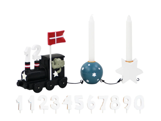 3 pk. Kids by Friis fødselsdagstog med planet og stjerne, jomfruen