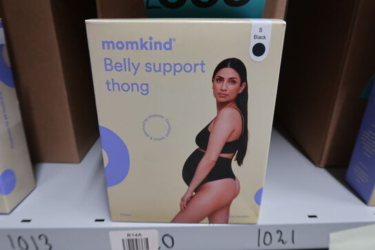 12 pk. Momkind Belly Support Thong 2-pak sort - Str. S