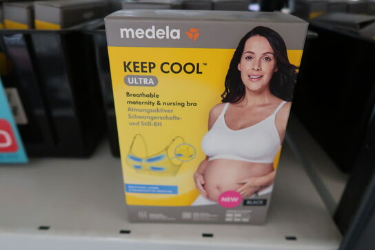 4 stk. Medela Keep cool ultra-BH sort - Str. S