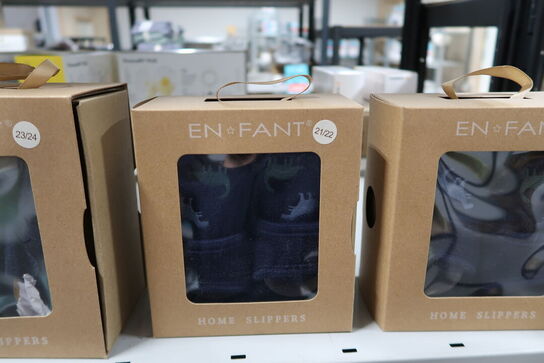 5 par En Fant Uld hjemmesko m. broderi - Str. 19/20 til 27/28
