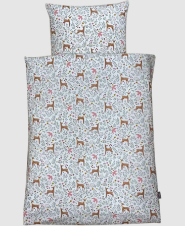 2 sæt Nørgaard Madsen Junior Sengetøj hvid med bambi – 70x100 & 40x45 cm