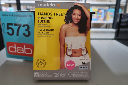4 stk. Medela Hands-free pumping bustier hvid - Str. M