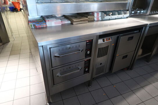 Rustfri stålbord med varmeskab HENNY PENNY HCW-5