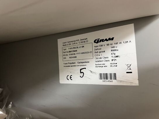Industrifryseskab GRAM F 410 RG DL L1