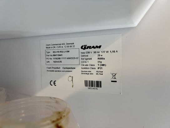 Displaykøleskab GRAM KG 410 RG L1