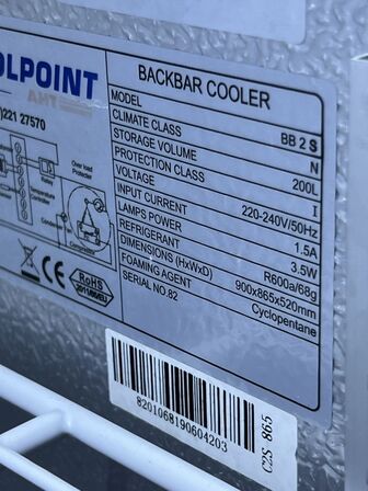 Backbarkøler 2 fag AHT COOLPOINT BB 2 S