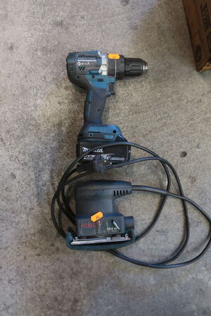 Akkuslagnøgle MAKITA DHP484 & BOSCH GSS16A sliber