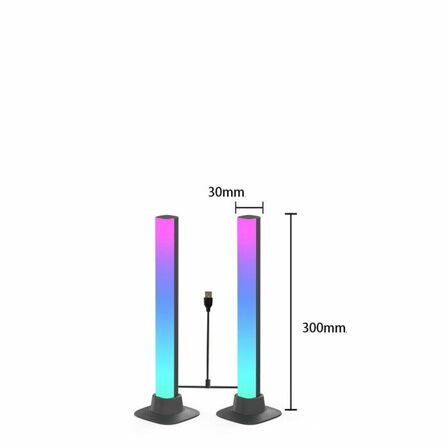 2 stk. rgb lydfølsom lysbjælke(ubrugt)