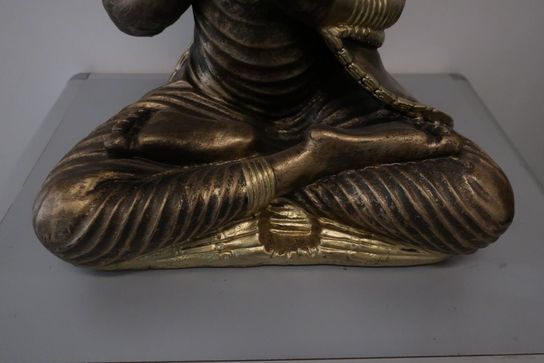 Buddha figur H44 cm. guld