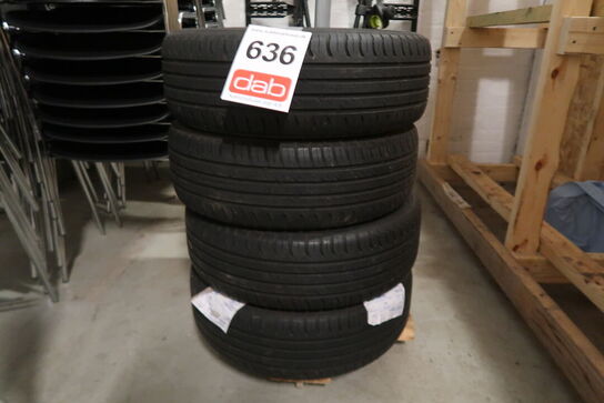 4 stk. i cept RS dæk 185/55R15 82T + hjulvogn 