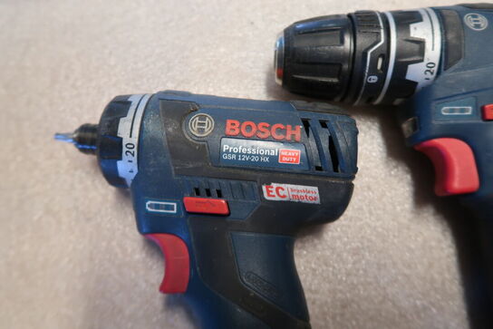 2 stk. Akku boremaskiner, Bosch GSR 12V