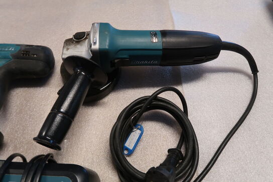 Makita boremaskine, vinkelsliber & lynlader 