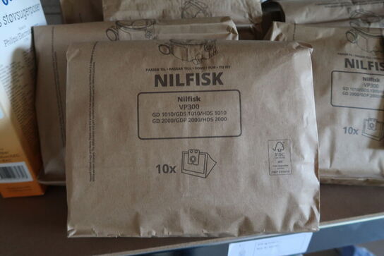 8 pk. Nilfisk VP300 støvsuger poser 