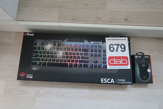 Trust gamer keyboard + mus 