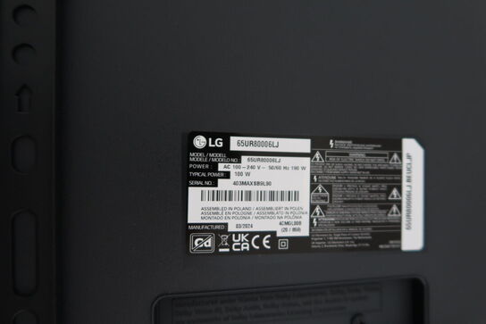 Fjernsyn LG 65UR80006LJ  med fjernbetjening