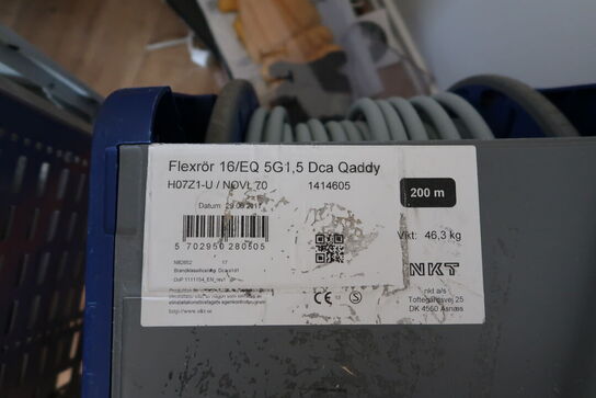 Kabeltromle med installationskabel NKT Flexrör 16/EQ 5G1,5 Dca Qaddy