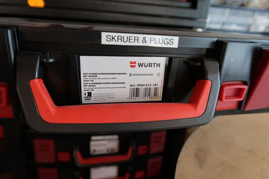 Sortimentsreol WÜRTH med div. Varelager