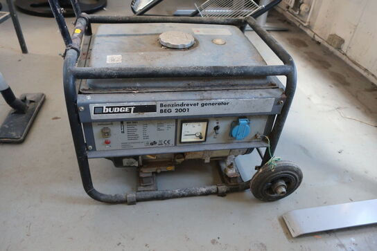 Benzindrevet generator BUDGET BEG 2001