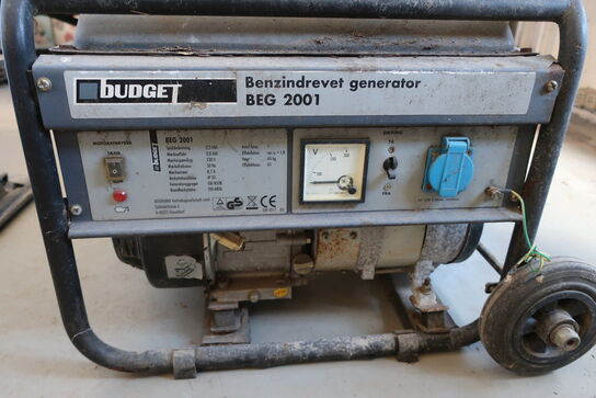 Benzindrevet generator BUDGET BEG 2001