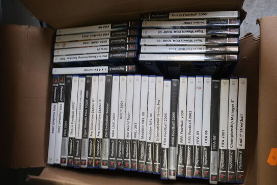 Playstation 2 spil, vægt, pålægsskære og kølekasse