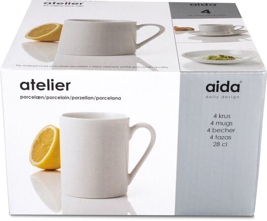 2 pk. Aida Atelier Super White Krus, 28 cl