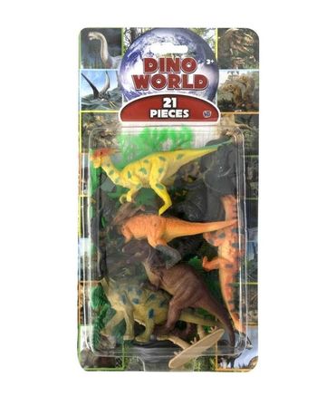 11 pk. Dino World – Pakke m/ 21 Dinosaur Figurer