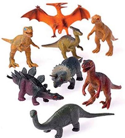 7 stk. ass. Dino figurer