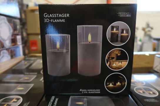 21 pk. Glasstager 3D-Flamme 2 pak