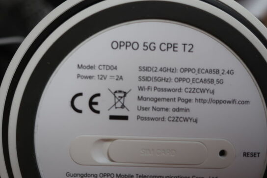 Router OPPO 5G CPE T2