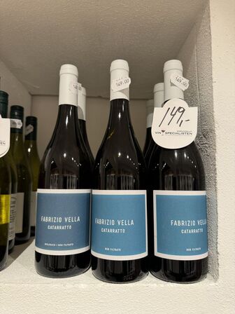 6 fl. organic fabrizio vella catarratto natural wine sicily 2020