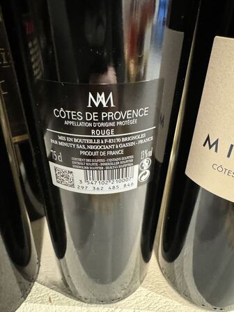 4 fl. Errazuriz Max Reserva & 2 fl. Minuty Côtes de provence