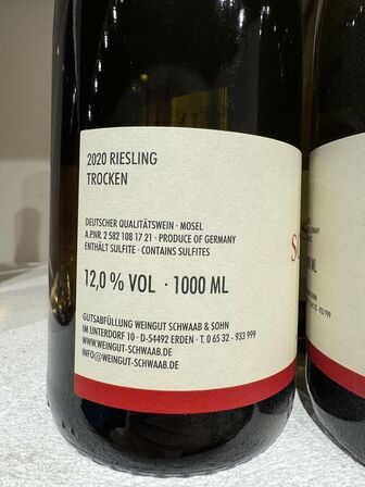 4 fl. Schwaab & Sohn Riesling Trocken 2020