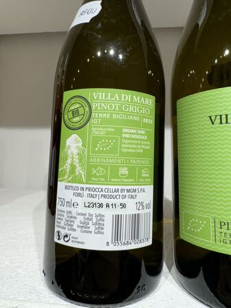 2 fl. Villa di Mare Pinot Grigio Organic, IGT